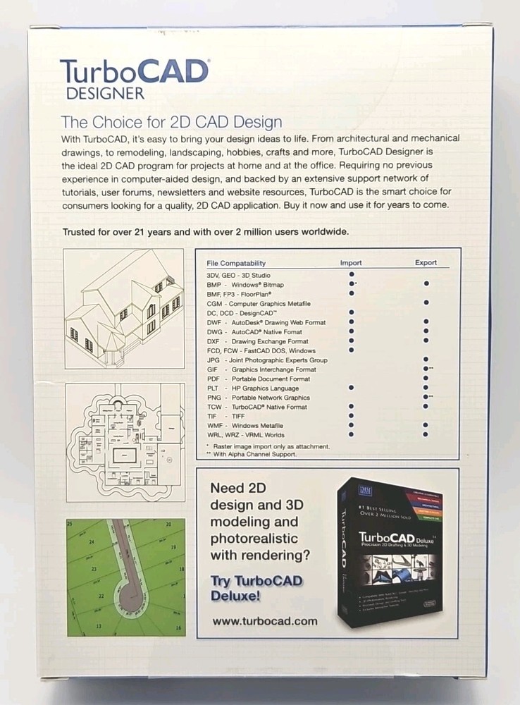 IMSI Design TurboCAD Designer 14 Software 2D Training Software Windows NEW