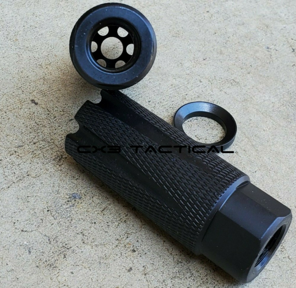 .223 5.56 Linear Muzzle Brake Linear Compensator 1/2-28 TPI Sound Forwarder Comp