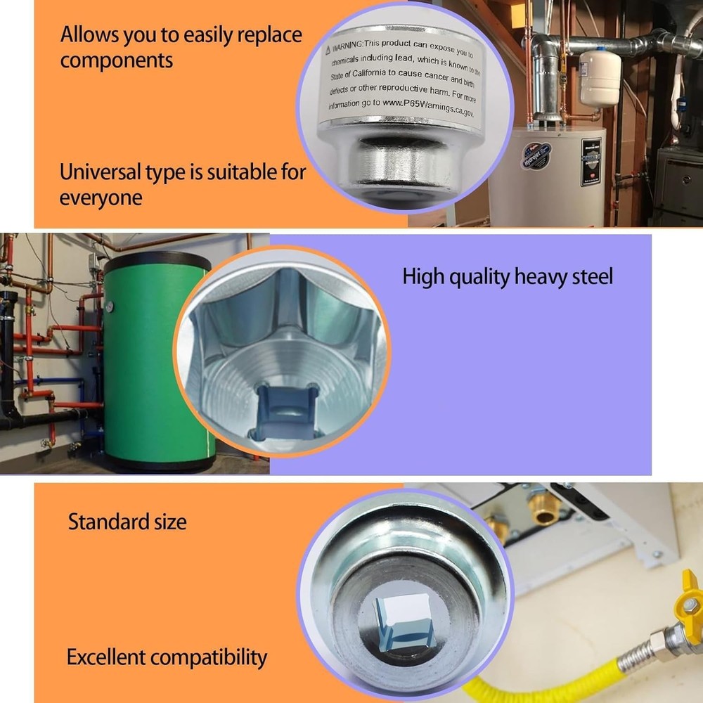 2025 Upgraded 09951 Water Heater Element Socket Suitability 1/2-Inch for RV E...