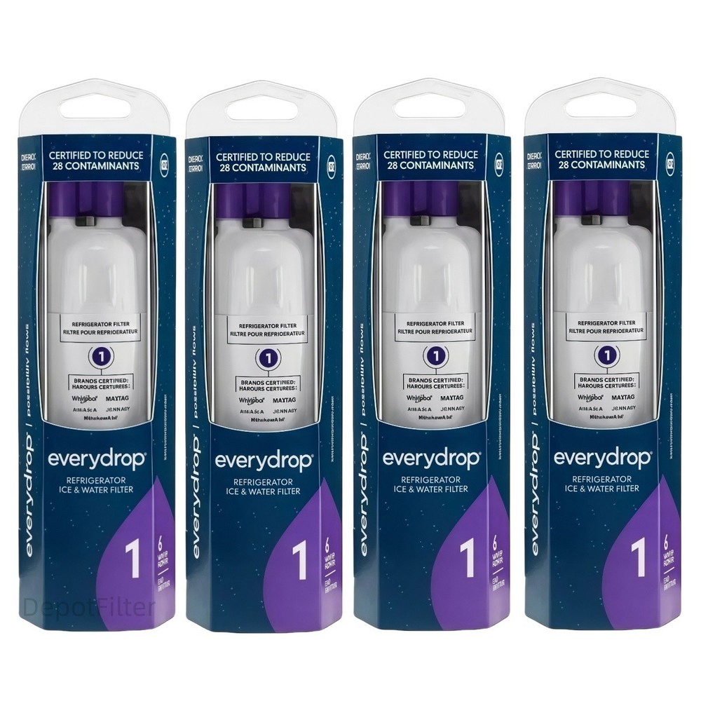 NEW 4PACK W102²95370A EDR²1RXD1 Filter 1 Ice and Water Refrigerator Replacement
