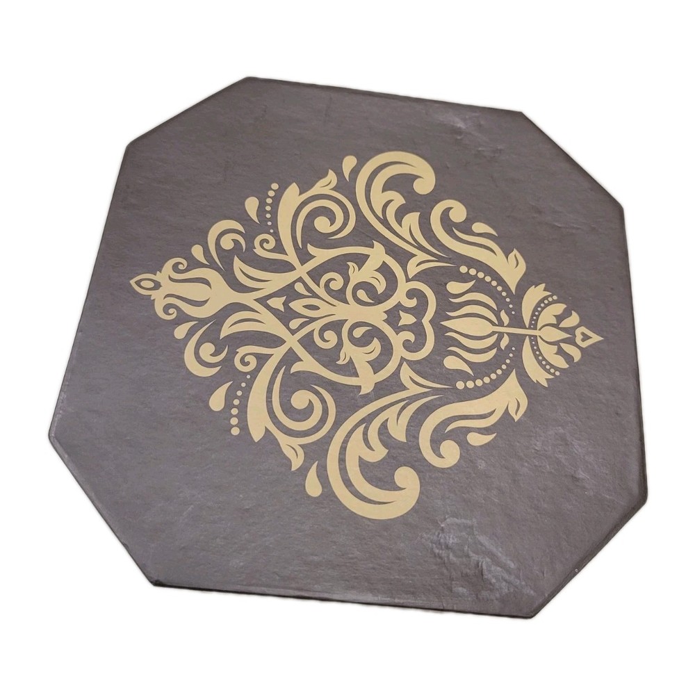Broadway Basketeers Octagonal Nesting Boxes Set of 5 Gold Filigree Gift Tower