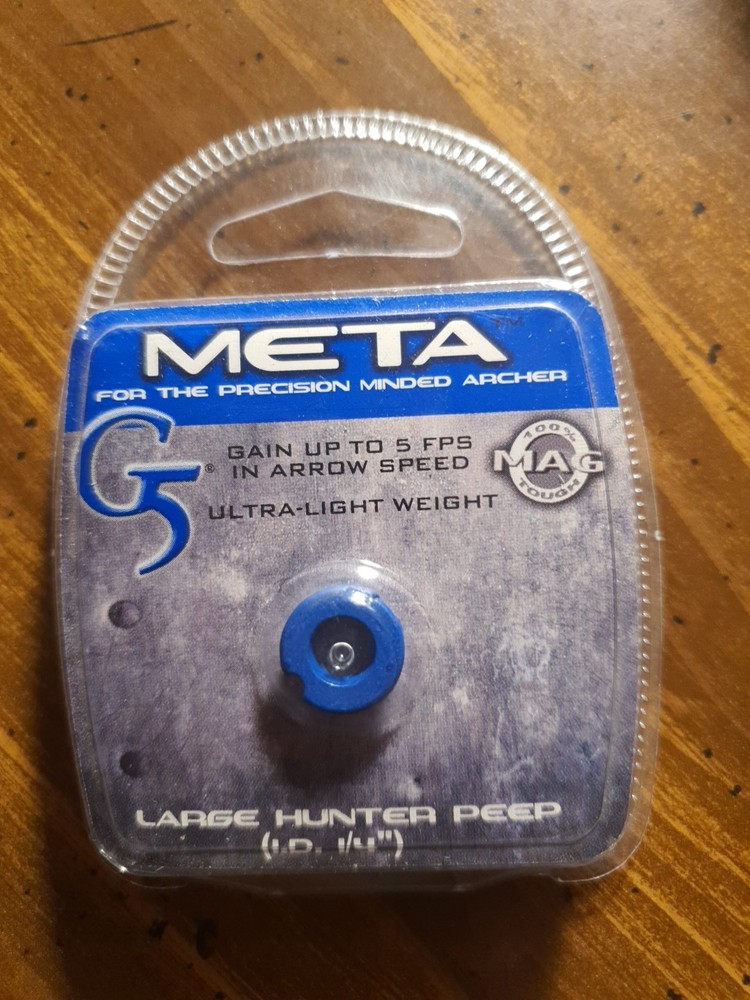Meta G5 1/4" Large Hunter Peep Light Weight Blue