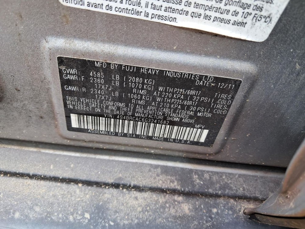 LEGACY 2012 Glove Box 4807273