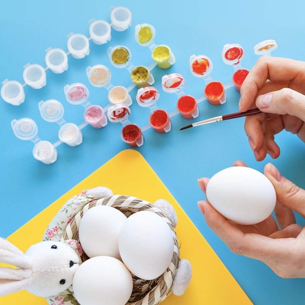 36 Pack Empty 5ml Clear Paint Pots with Lids, Small Plastic Paint Containers for