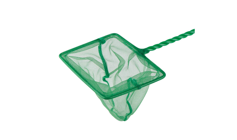 Set of 2 Long Handle Nylon Aquarium Net Fine Mesh with Plastic Handle