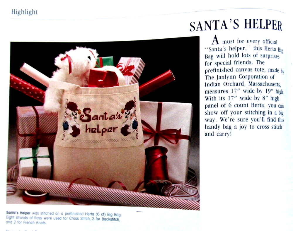 Christmas Winter Memory Friendly Messages Santas Helper CROSS STITCH PATTERNS