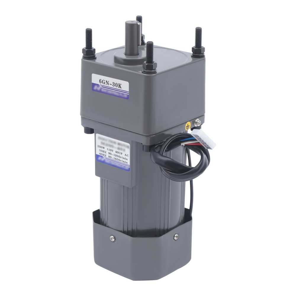 200W 110V AC Gear Motor Electric Variable with Speed Controller Single-phase 20K