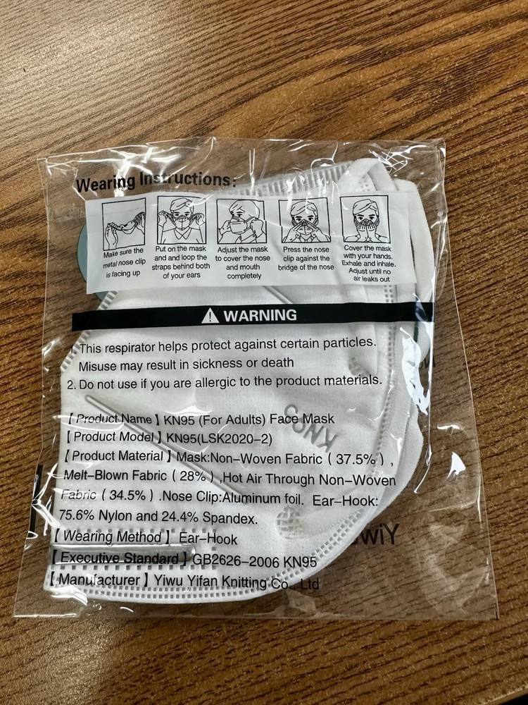 KN95 Protective 5 Layers Face Mask Disposable Mask
