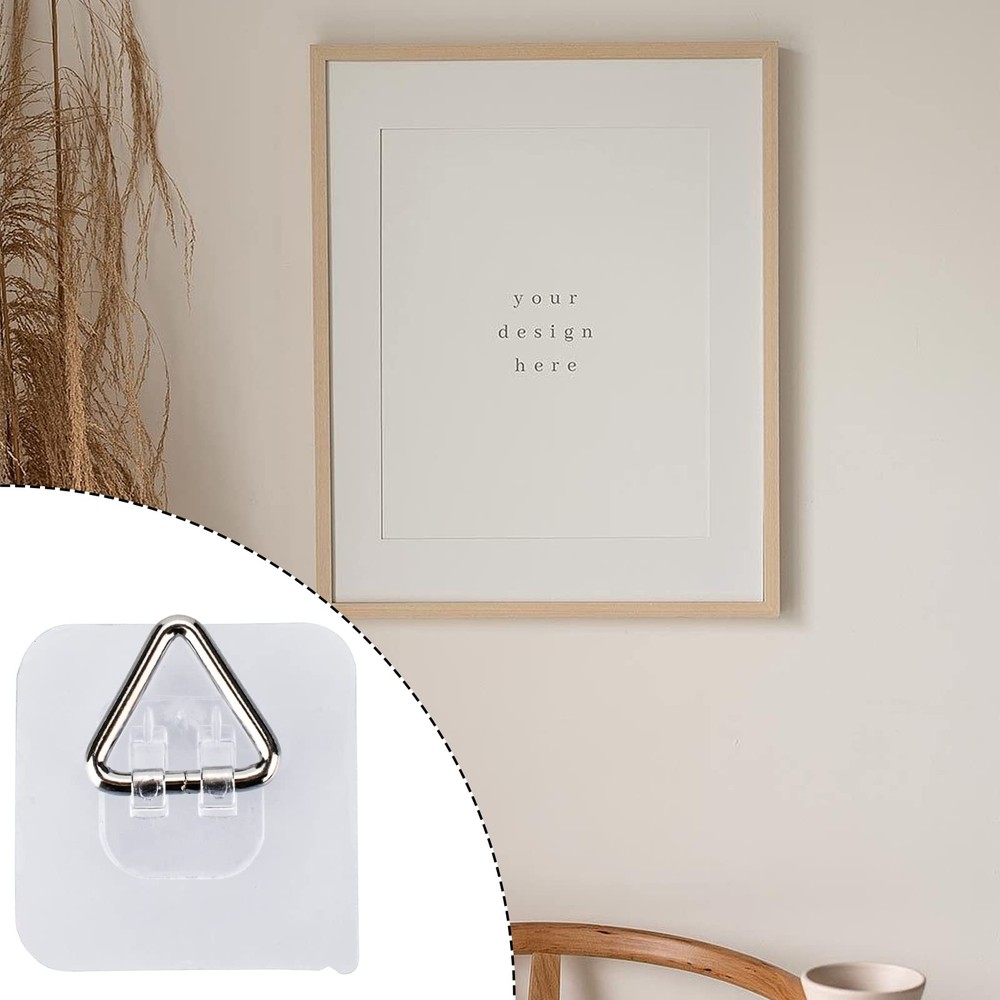 AccEncyc Wall Hangers 20 Pack - Vertical Plate Holders, Medium, Clear