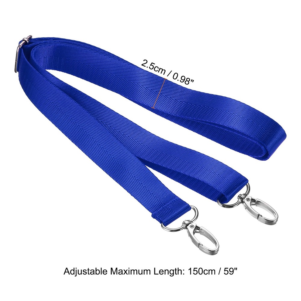 59" Shoulder Strap, 0.98" Width Adjustable Strap with Swivel Hooks, Dark Blue