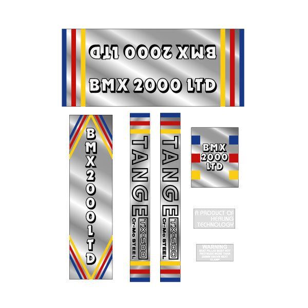 Healing - BMX2000 chrome decal set - old school bmx