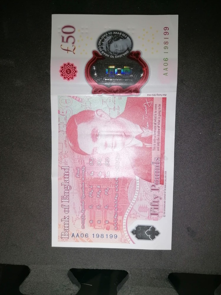 AA 50 pound note. VERY GOOD CONDITION AND THE EARLIEST IF RUNS!!