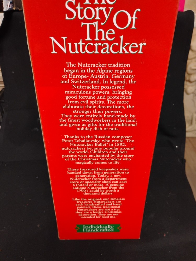 Timeless Treasures Nutcracker/15"/Nib/ Green Blue Black White