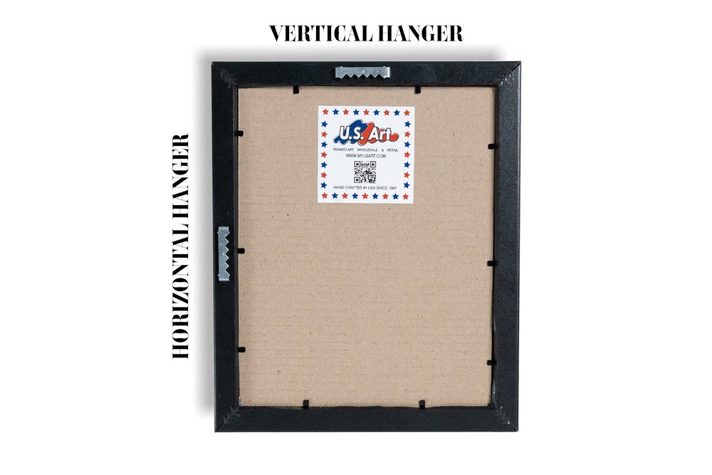 US ART Frames 0.75" Black Solid Poplar Wood Picture Poster Frames S-B