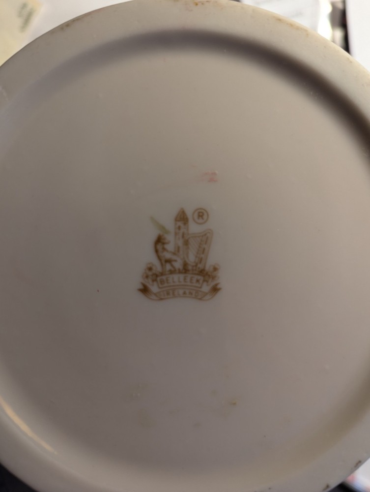 Belleek - Holly Biscuit Jar