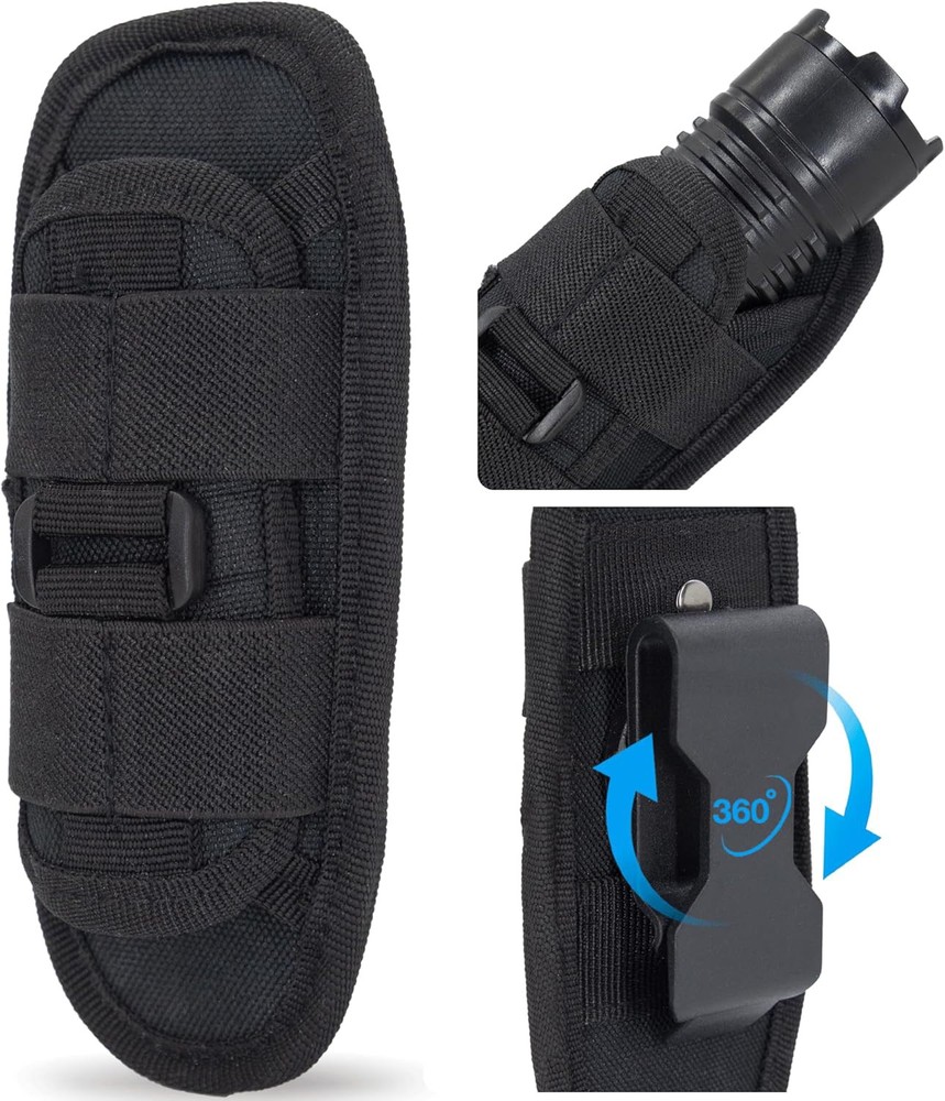 2PACK Holder Universal 360 Degree Rotation Versatile Tactical Flashlight Holder