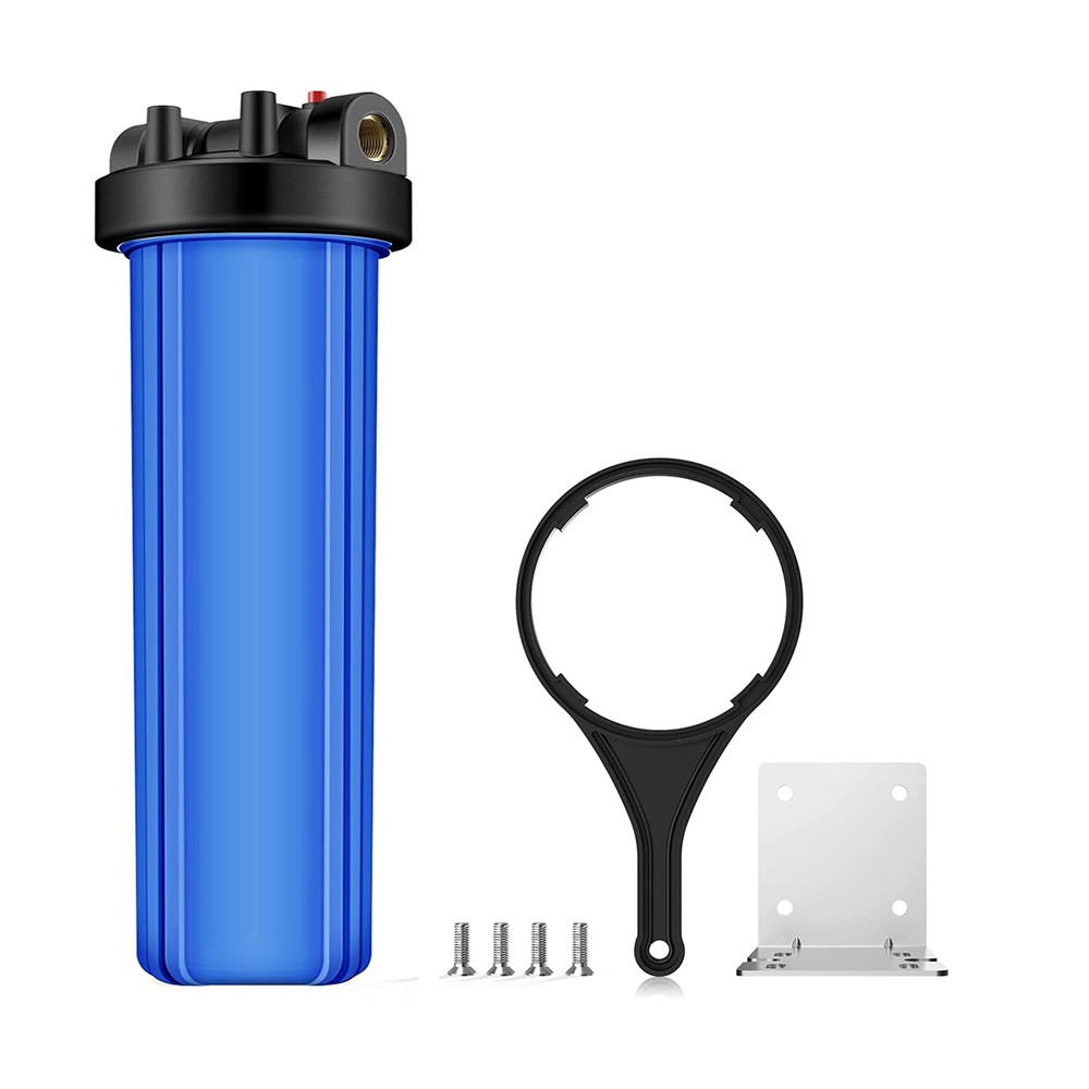 20" x 4.5" Big Blue Water Filter Housing For Whole House - 1" Outlet/Inlet-3Pack