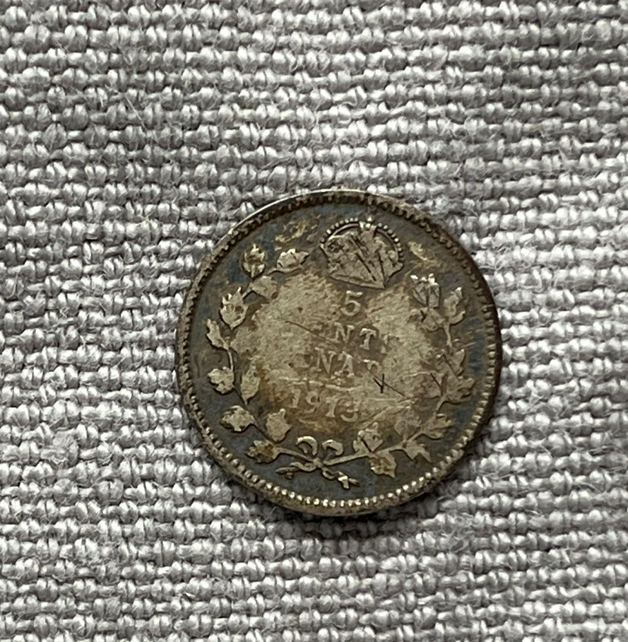 Canada 5 Cent Silver 1913 Lot#45