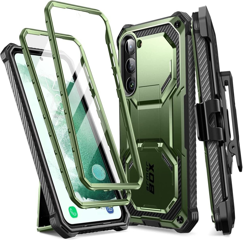 For Samsung Galaxy S23+ Plus 5G, i-Blason Armorbox Case 2 Set Extra Front Frame