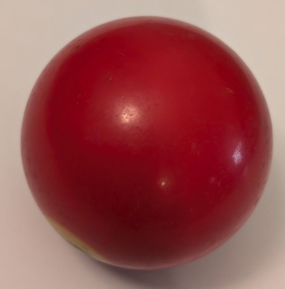 Vintage Solid Red Pool Ball #3 - Black Number - Unbranded Billiard Replacement