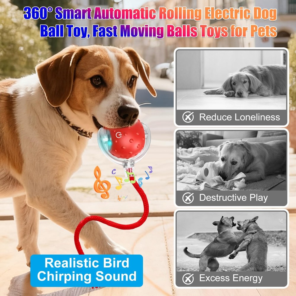 Tiny Fetch Dog Toy, Tinyfetch Interactive Cat Toys Balls with blue