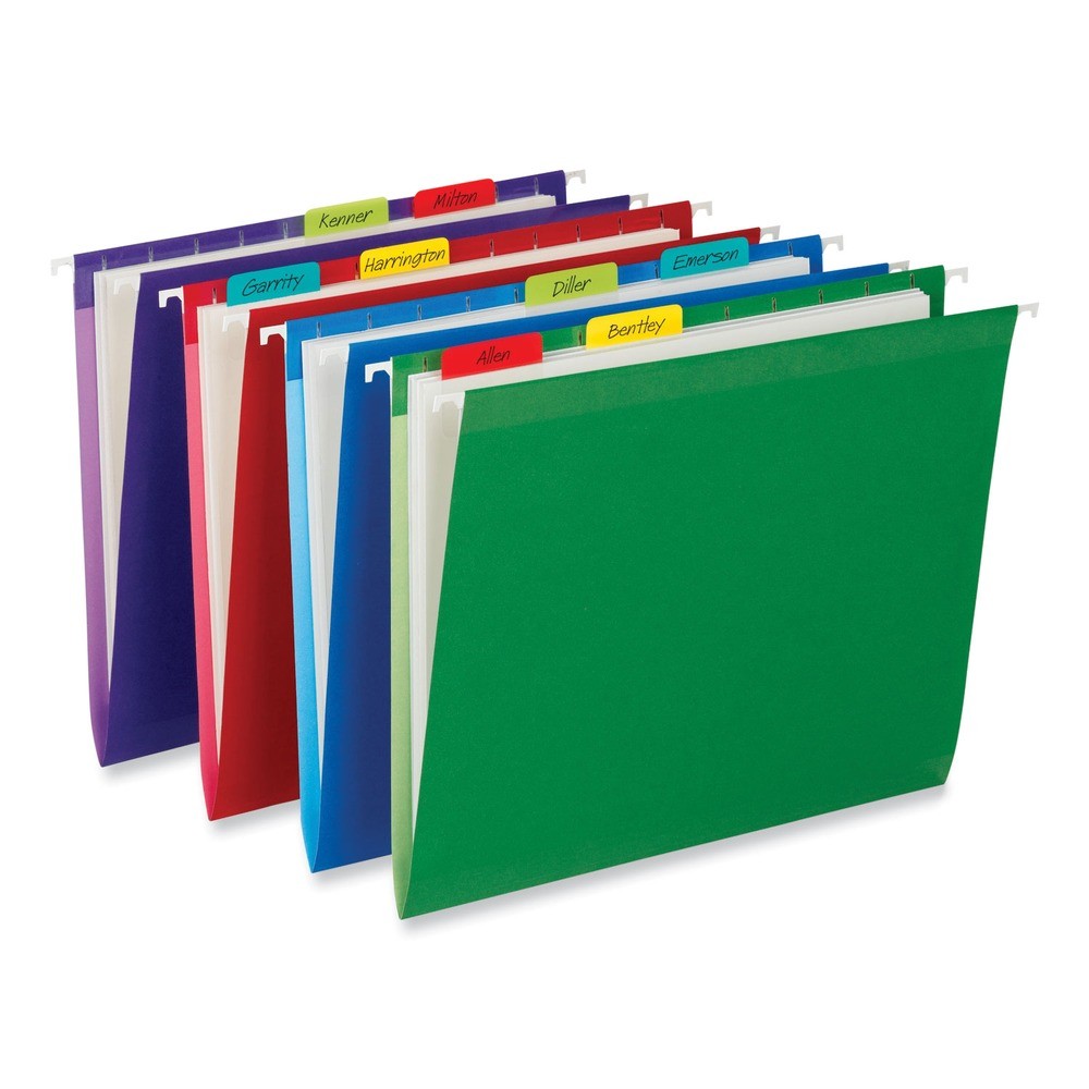 Post-it Tabs 686GBR 1/5-Cut Plain Solid Color Tabs - Assorted (66/Pack) New
