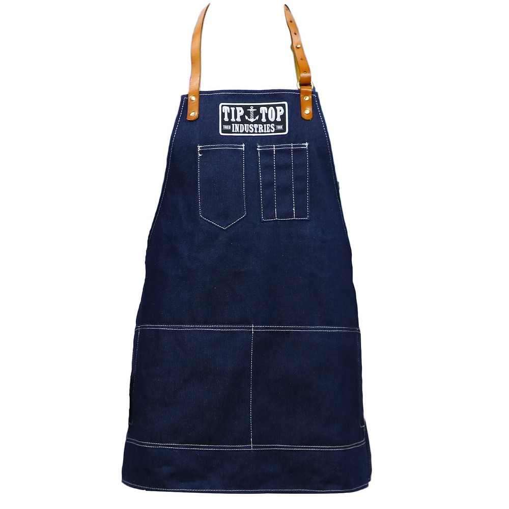 Authentic TIP TOP Barber's Blue Denim Cutting Apron