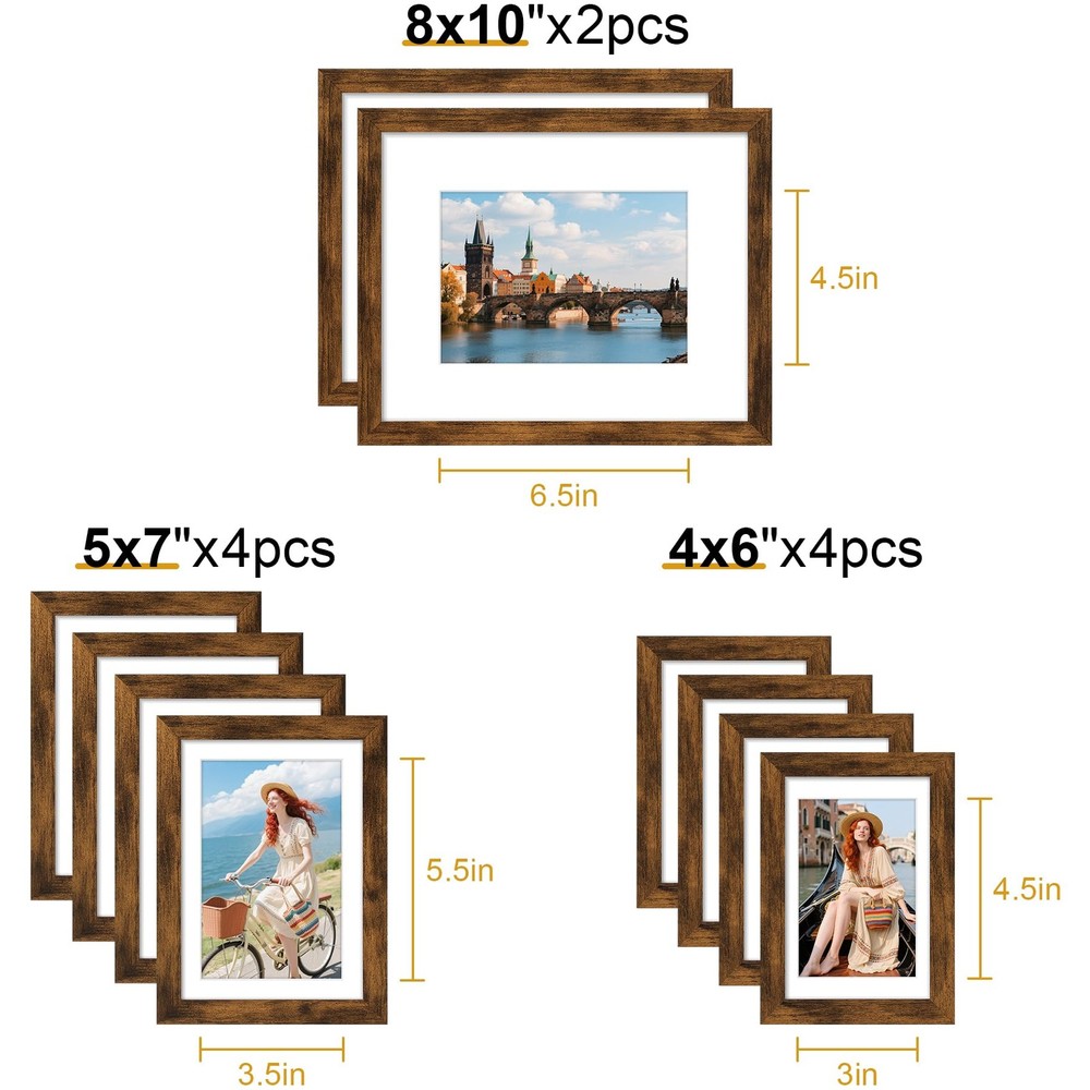 Picture Frames Collage Wall Decor for Photo Gallery Display, Assorted Picture...