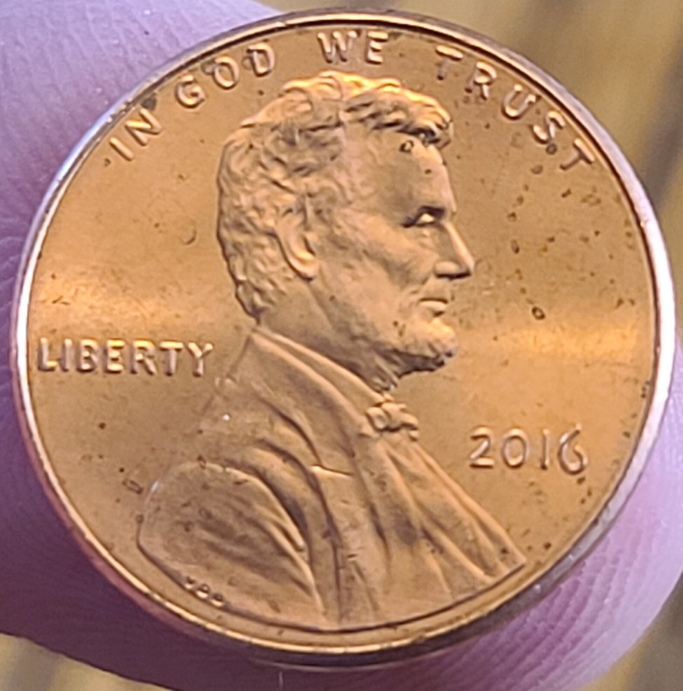 2016 Lincoln Head Shield Penny No Mint Reverse Grease C14