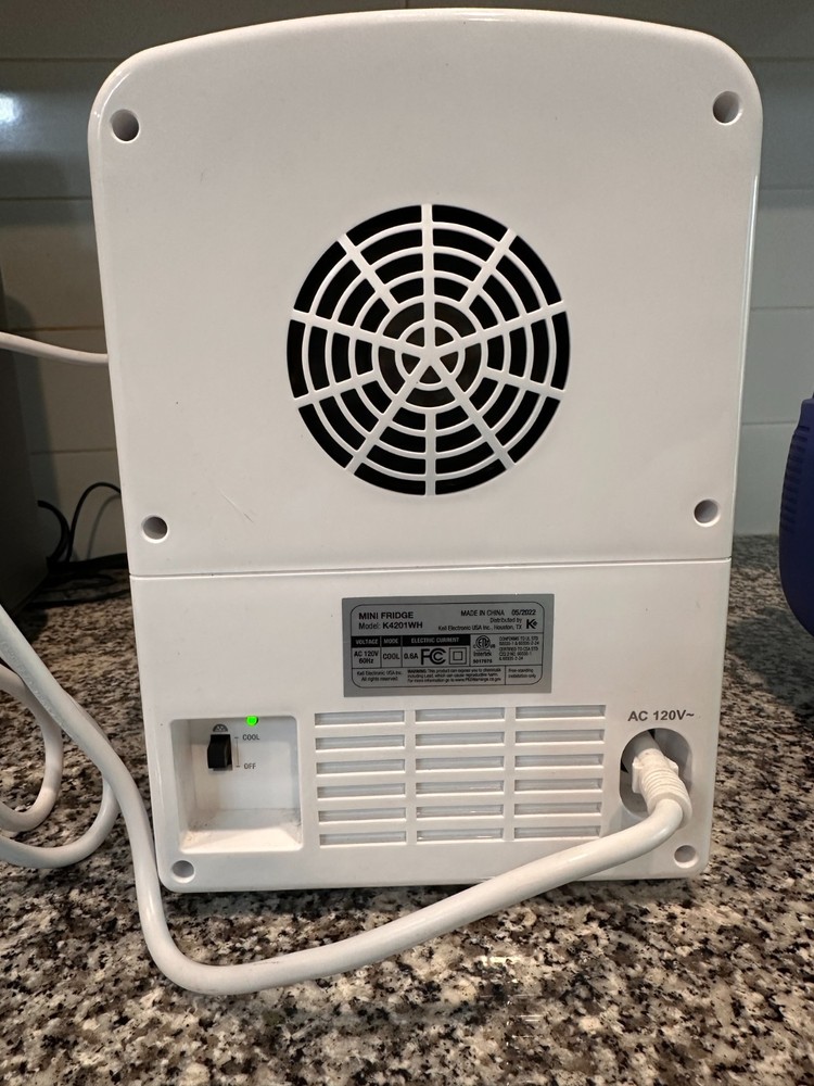 Mini Fridge Compact Portable Cooler Warmer AC Plug Small Refrigerator