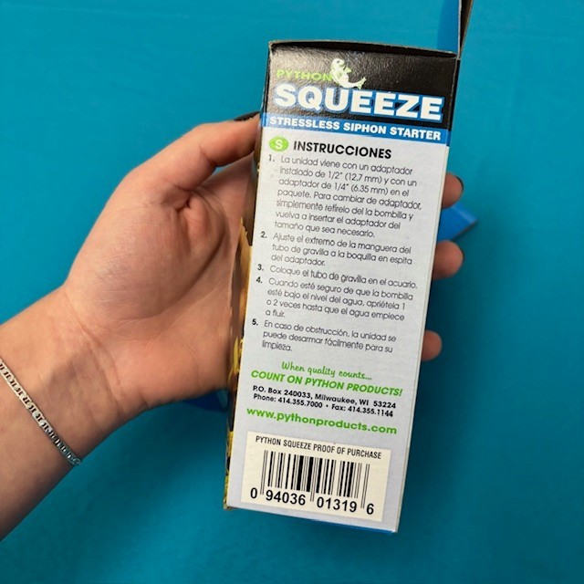 OPEN BOXED Python Squeeze Stressless Siphon Starter TWO PACK