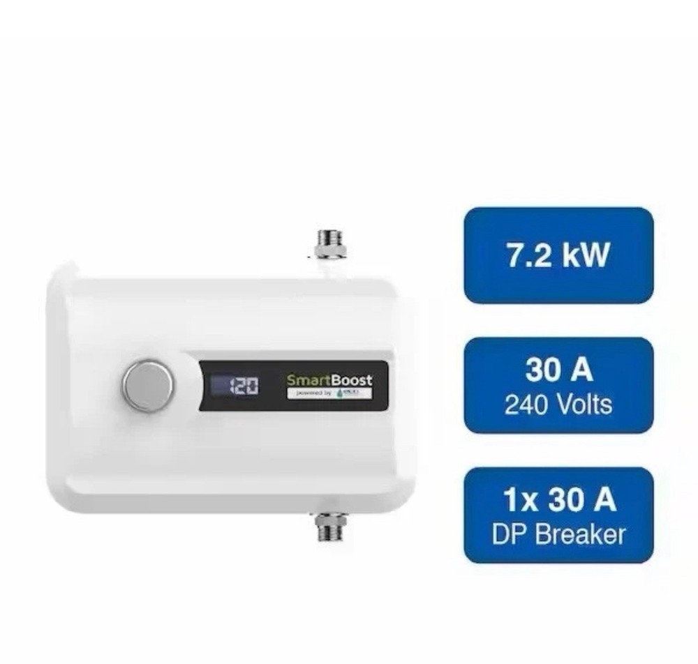 Water Heater Tank Booster 2x Hot Water w/ Tankless Electric ECOSMART SMARTBOOST
