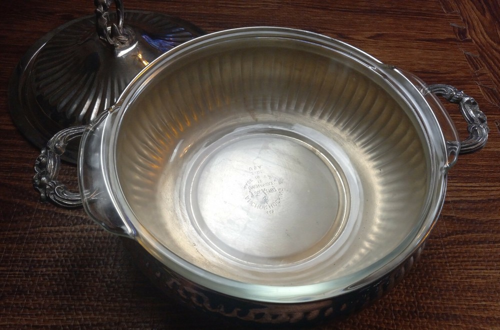 Vintage LEONARD SILVERPLATE COVERED LIDDED SERVING CASSEROLE DISH ORNATE