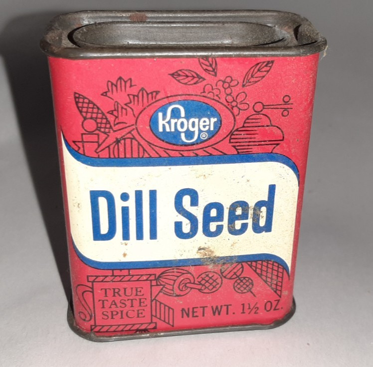 Vintage Kroger Dill Seed Tin