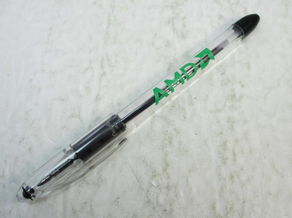 AMD Advanced Micro Devices Logo Clear Ballpoint Pen