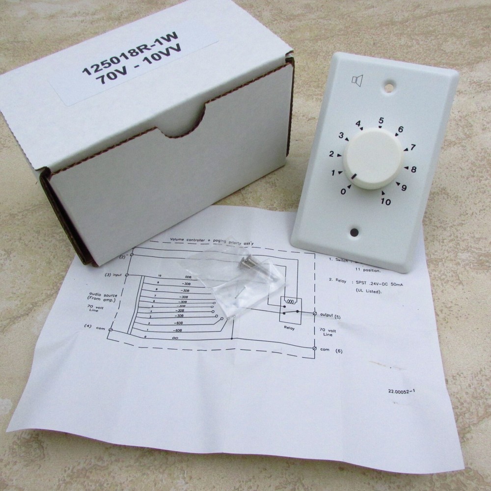 125018R-1W  Auto Transformer Speaker Volume Control