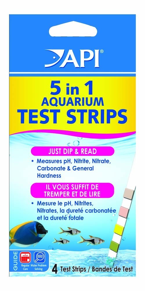 API 5-in-1 Aquarium Test Strips 4 Count