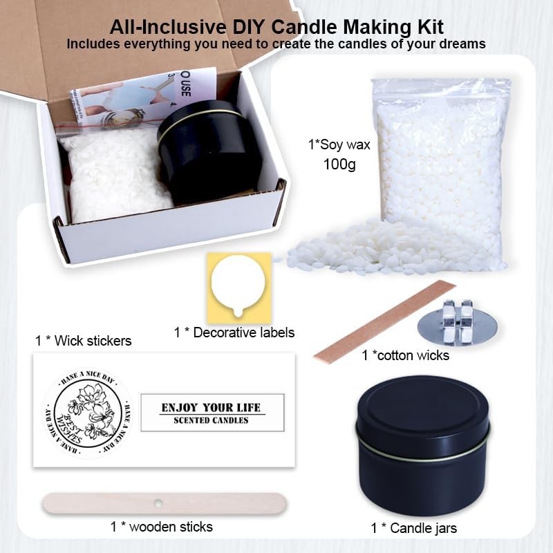 DIY Candle Making Kit (Black)