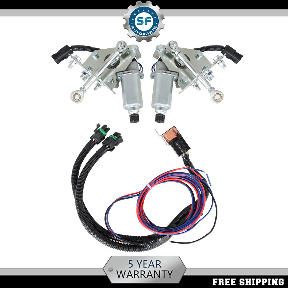 Pair Electric Headlight Conversion Kit Upgrade For Corvette C3 1968-1982