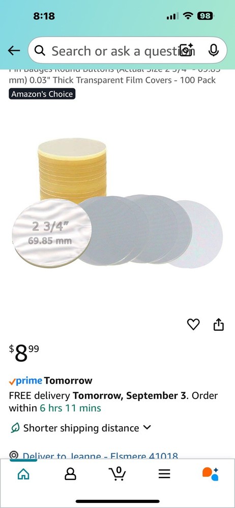 Plastic Circle Mylar Transparent Film Covers