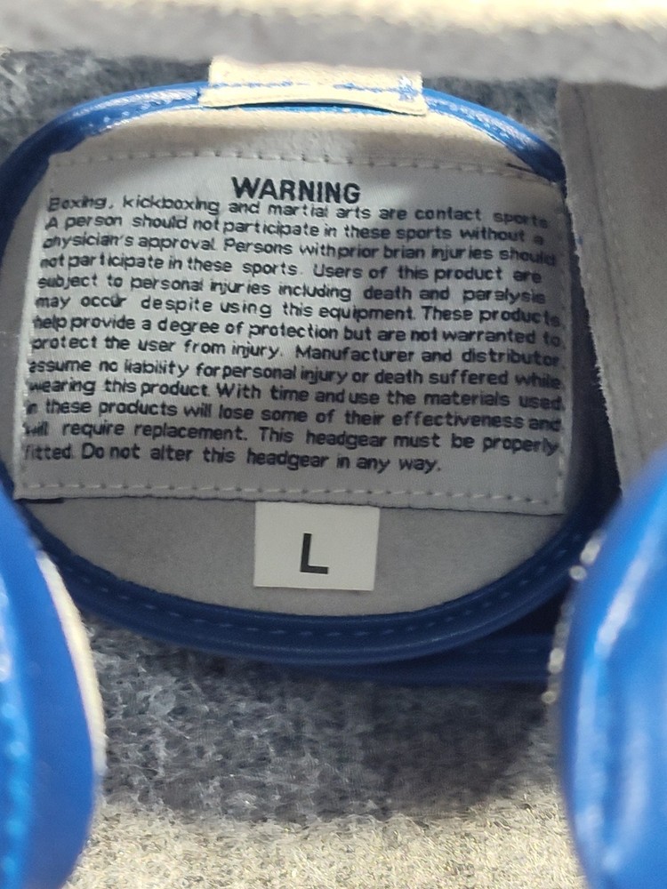 Large Boxing Helmet Color Blue