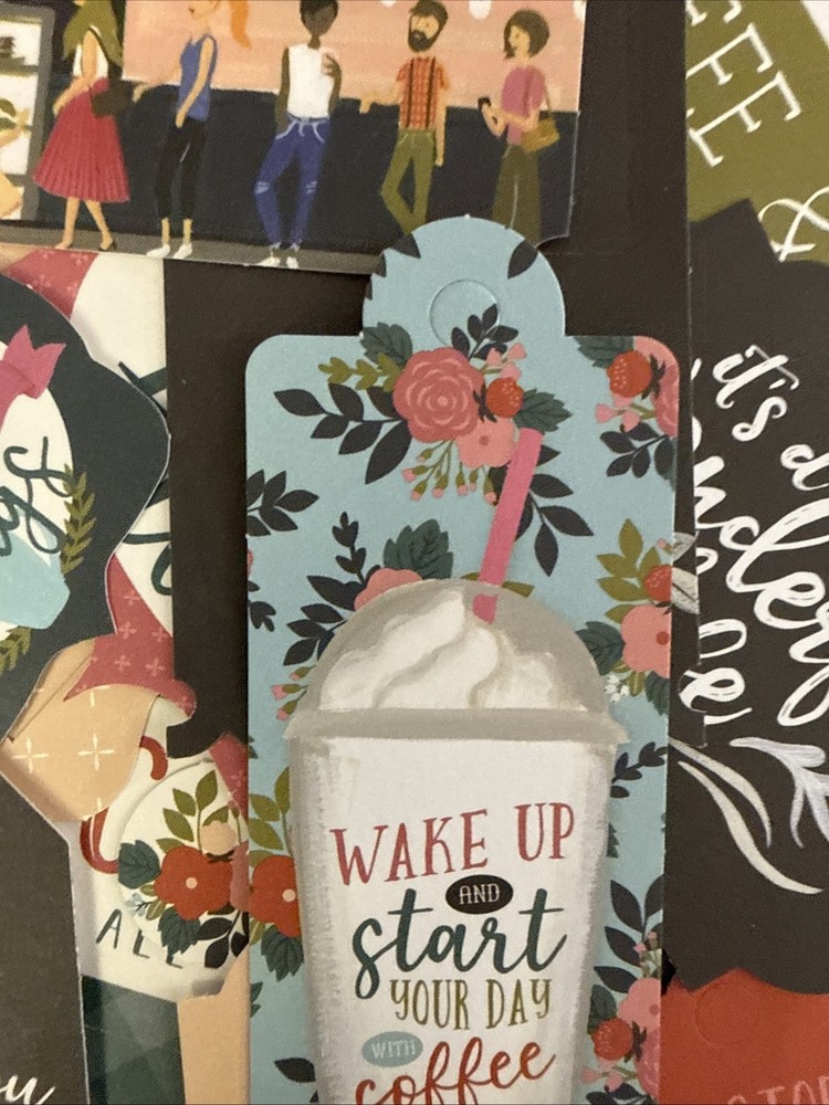 COFFEE FRAMES & TAGS EPHEMERA Die-Cut Set(33pc) Echo Park•Drinks•Card Making•