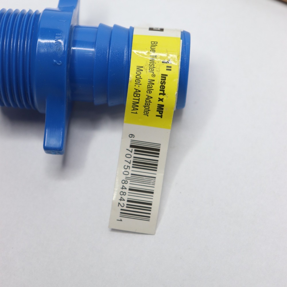 Apollo 1 in. Barb Insert Blue Twister Polypropylene x MPT Adapter Fitting