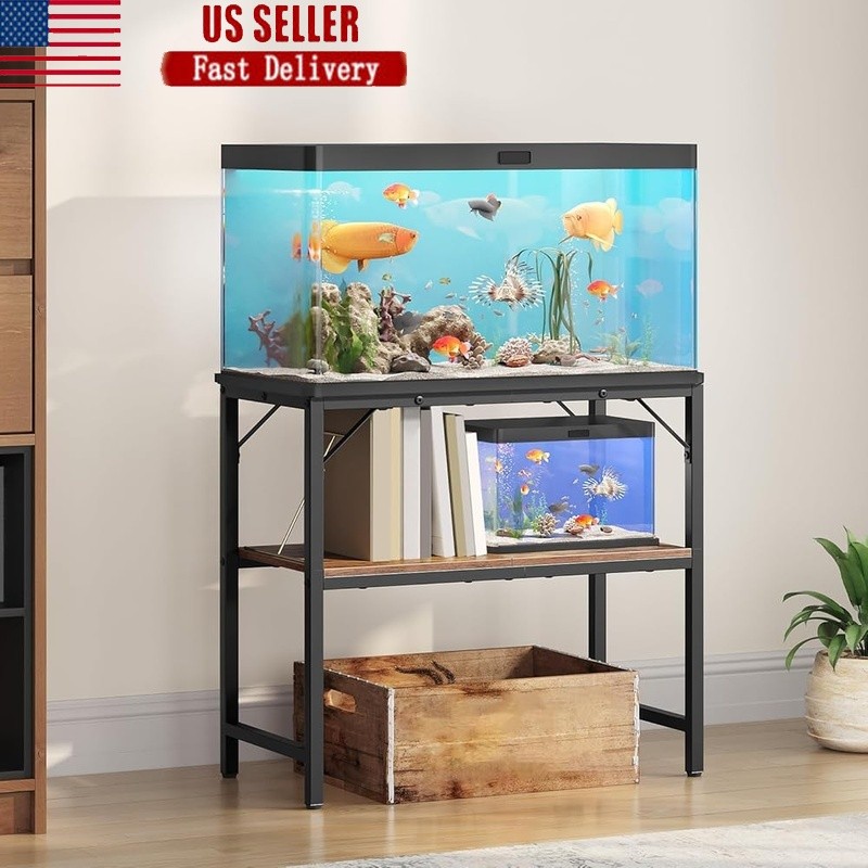 Durable Metal Aquarium Stand Fish Tanks Storage Rack Multi-functional Use