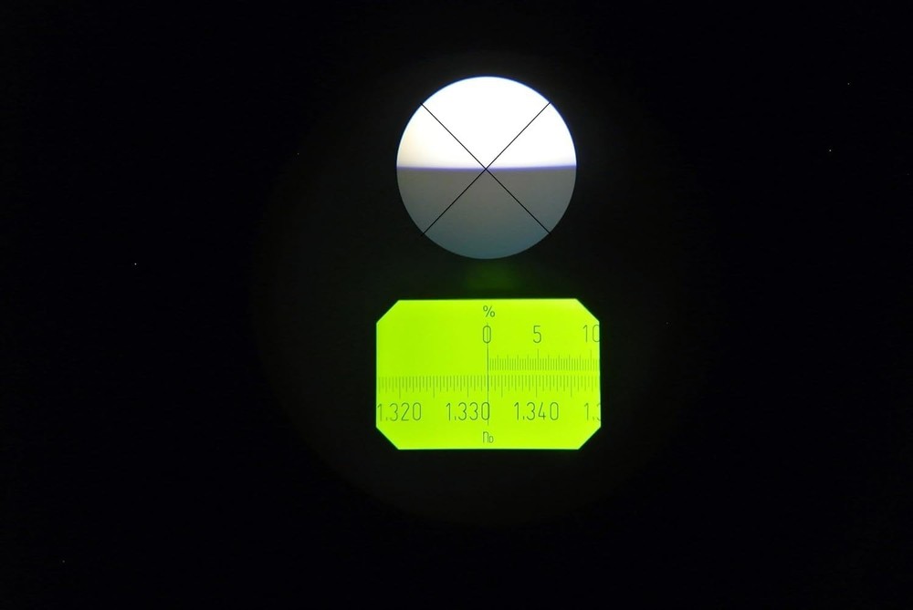 Monocular Abbe Refractometer for Refractive Index nD Average Dispersion nF-nc