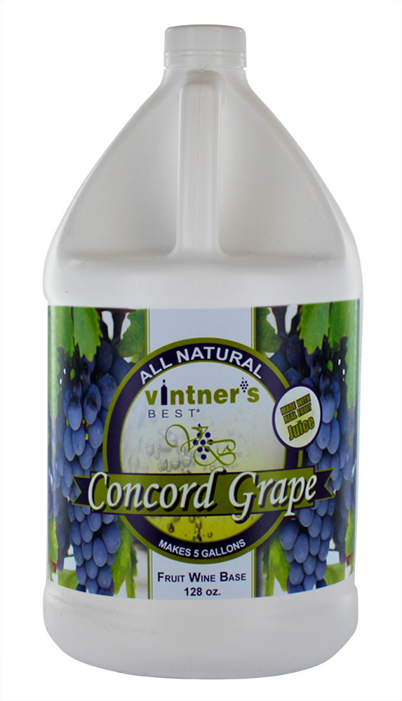 Vintner's Best Fruit Wine Base-Concord Grape for Home Wine Making 128 oz. Jug