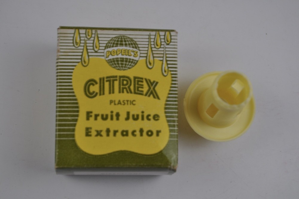 Vintage Popeil’s Citrex Plastic Fruit Juice Extractor with Original Box Prop