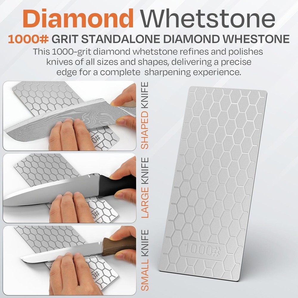 Rolling Knife Sharpener Kit with Diamond & Ceramic Sharpening Syste... Fast Ship