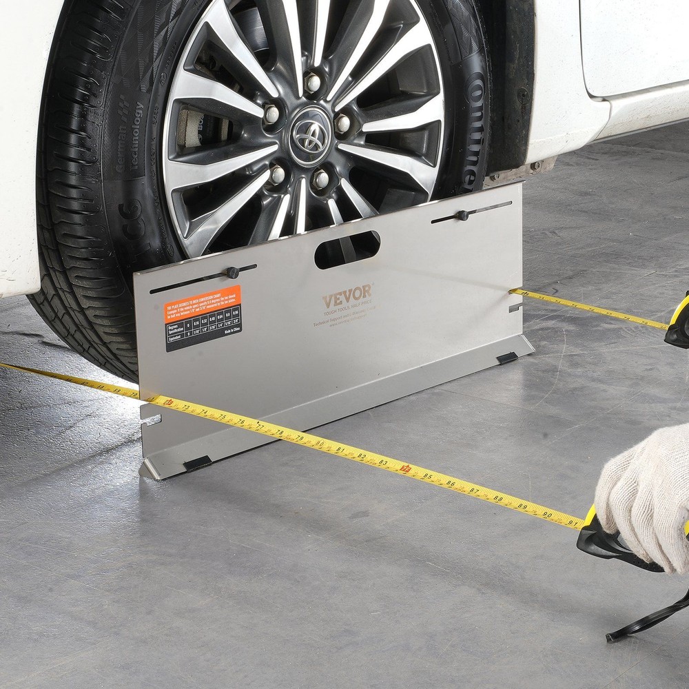 2-Pack Alignment Tool Toe Plates with Measuring Tapes and Conversion Chart