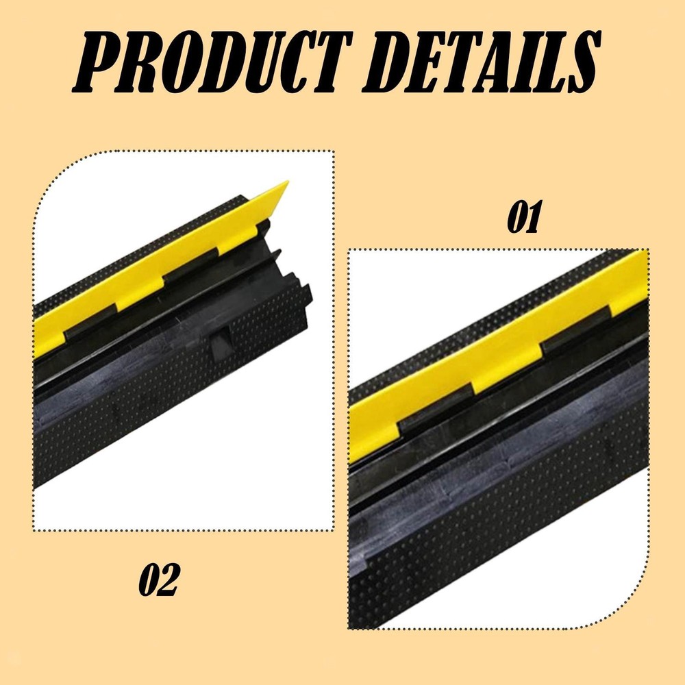 Cable Protector Ramp Sturdy Wire Hose Protective for Outdoor Office Workshop